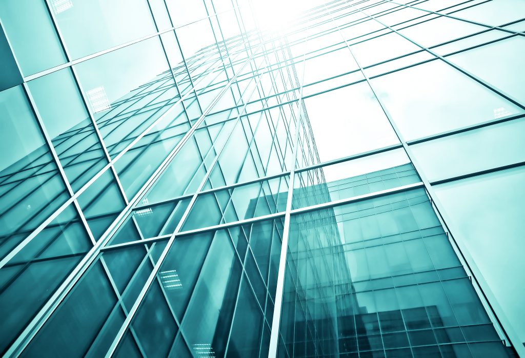 Decorative abstract background, glass building