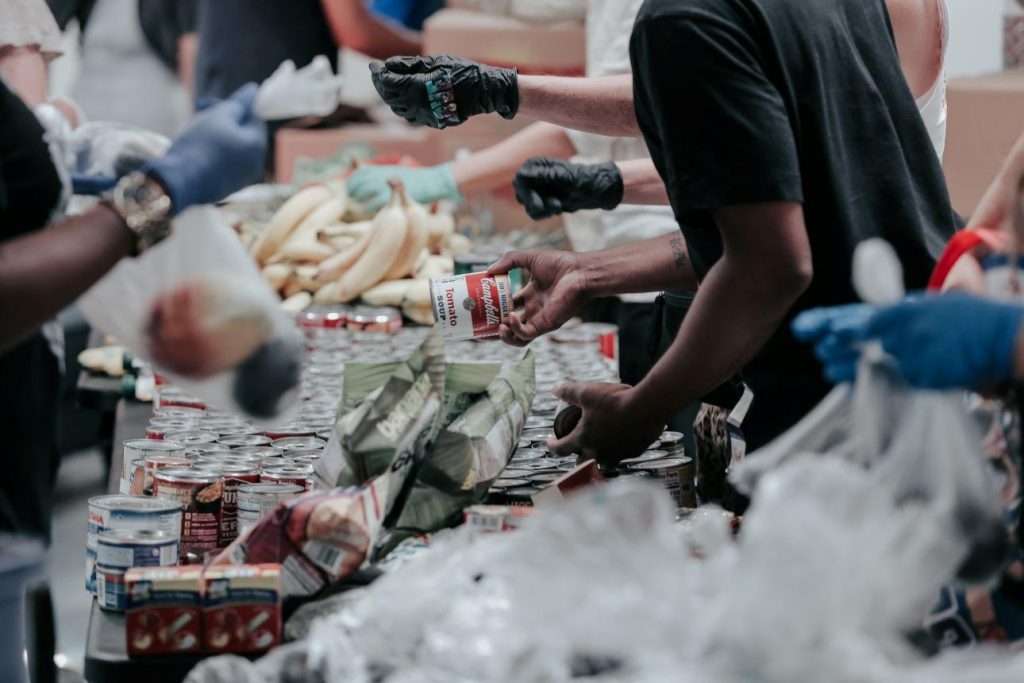 Food bank workers